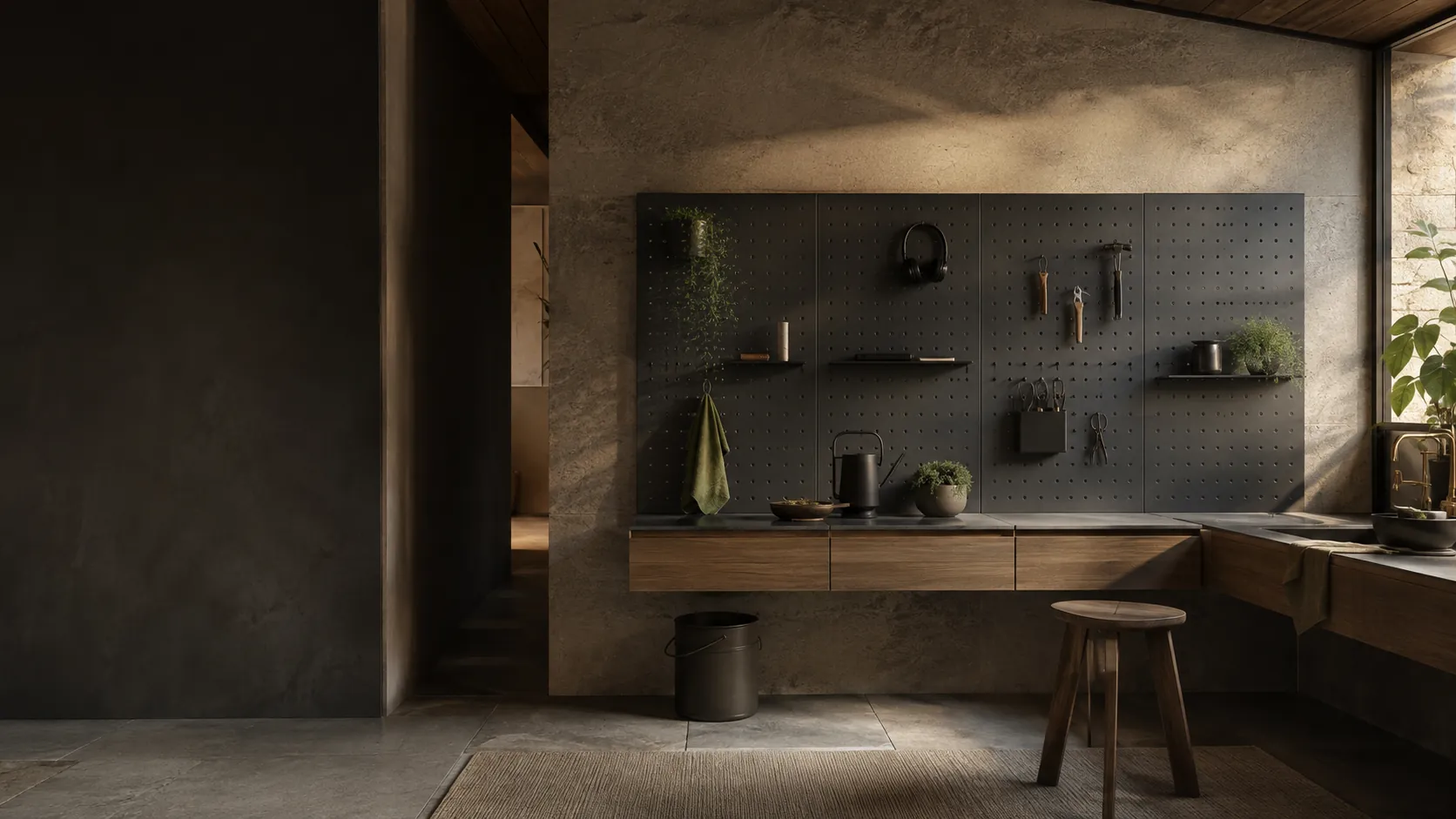 Pegdock organization system in a living space