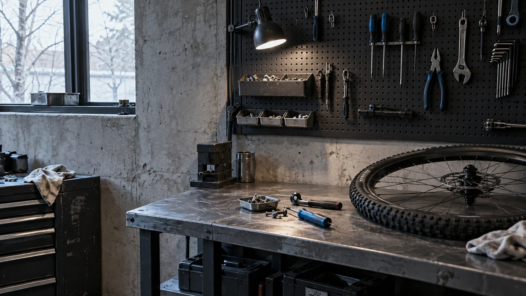 Workshop wall in use