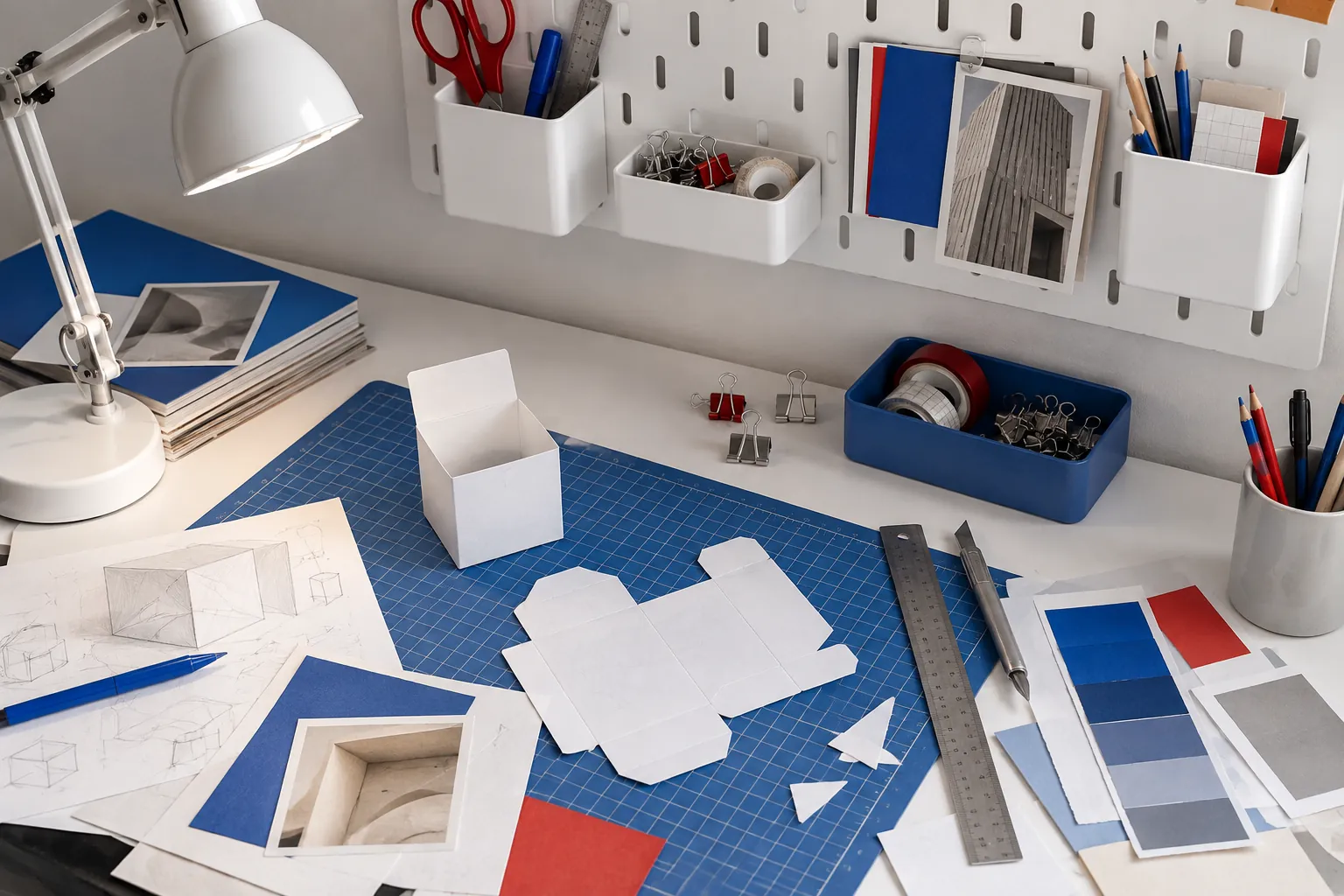 Illustrative Desk & create setting